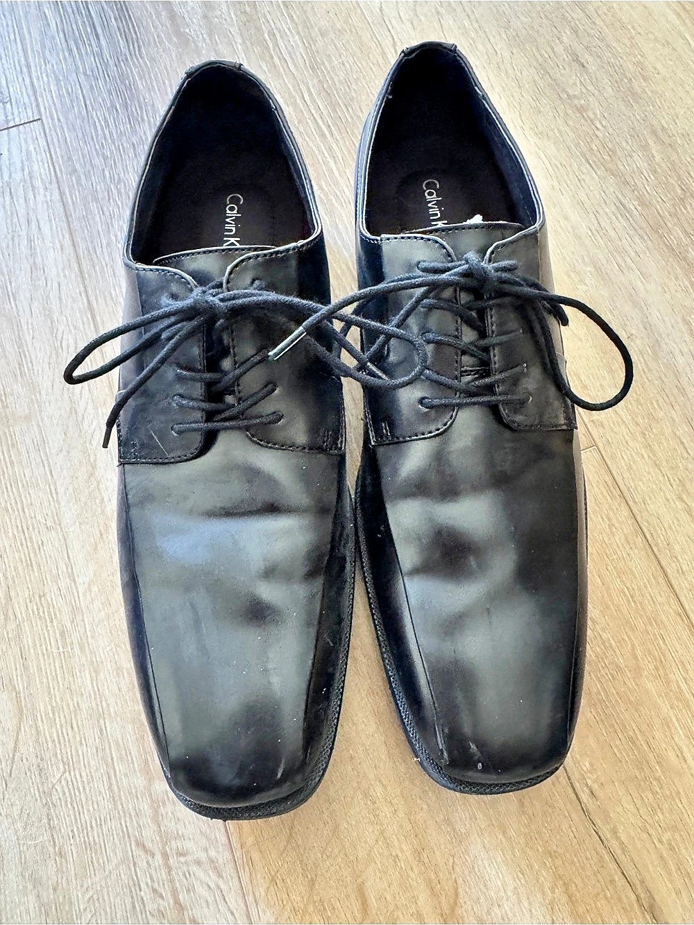 Calvin Klein Earl Smooth Men's Black Oxfords US 12M